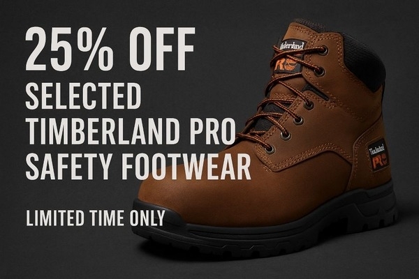 25% OFF SELECTED TIMBERLAND SAFETY FOOTWEAR