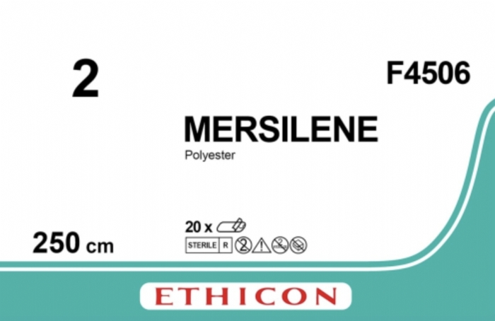 Ethicon MERSILENE™ Polyester Fibre Green Non-Absorbable Ligature – USP 2 – 250 cm – Needleless (LIGAPAK) – F4506 (Box of 20)