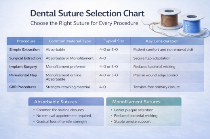 Dental Suture Selection Chart: Choose the Right Suture for Every Procedure