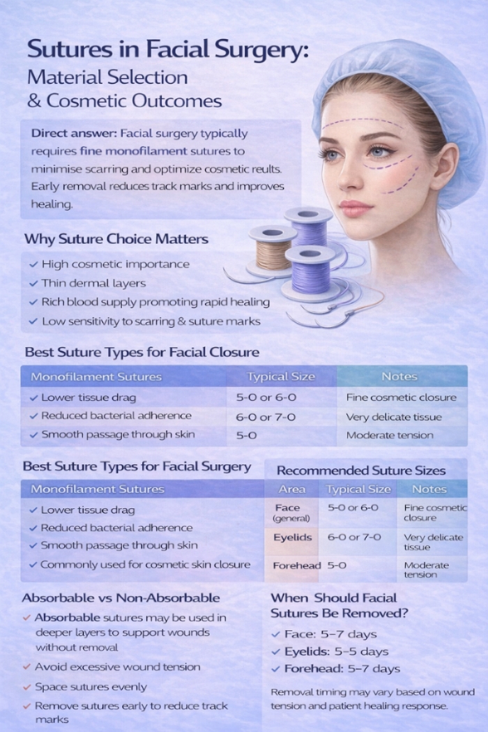 Best Sutures for Facial Surgery | Cosmetic Closure Guide