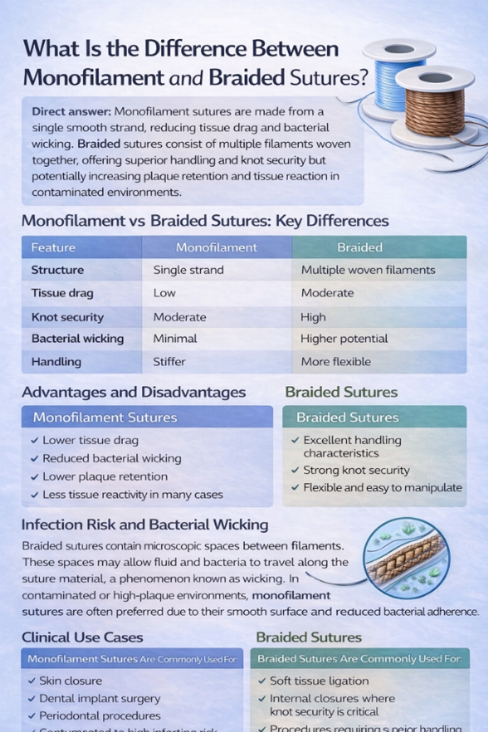 What Is the Difference Between Monofilament and Braided Sutures?