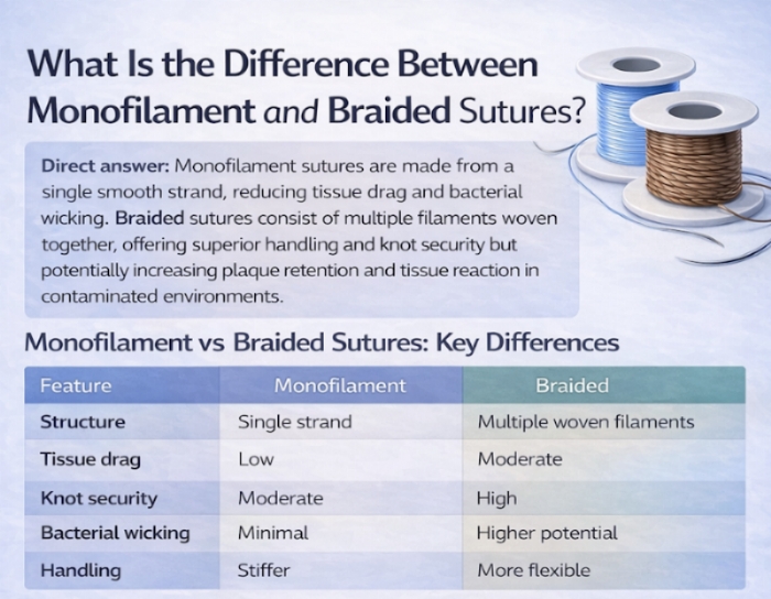 What Is the Difference Between Monofilament and Braided Sutures?