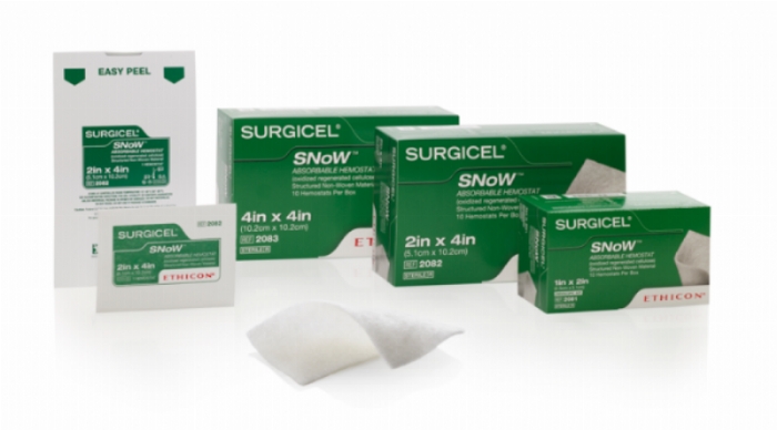 Ethicon SURGICEL™ SNoW 10.2 × 10.2cm Absorbable Hemostat – Structured Non-Woven ORC – 2093 (Box of 10)