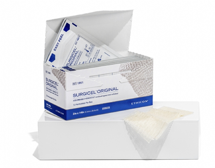 Ethicon SURGICEL™ Original 5 × 35cm Absorbable Hemostat – Oxidised Regenerated Cellulose – 1901 (Box of 5)