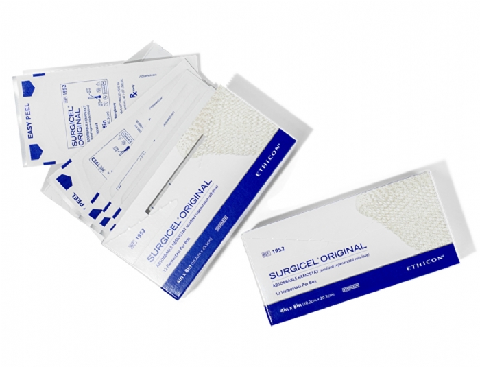 Ethicon SURGICEL™ NU-KNIT 7.5 × 10cm Absorbable Hemostat – Oxidised Regenerated Cellulose – 1943GB (Box of 12)
