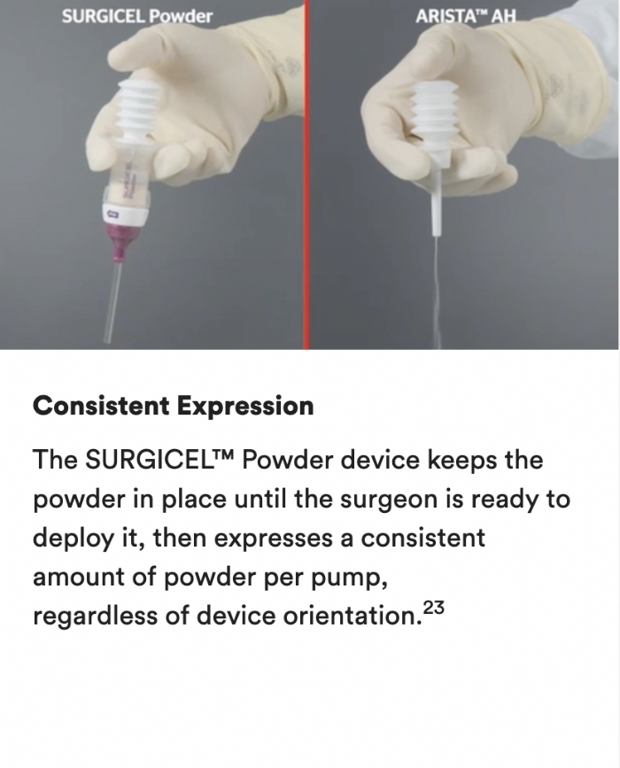 Ethicon SURGICEL® Powder CE 3g Absorbable Hemostatic Powder – Oxidised Regenerated Cellulose – 3023SP (Box of 5)