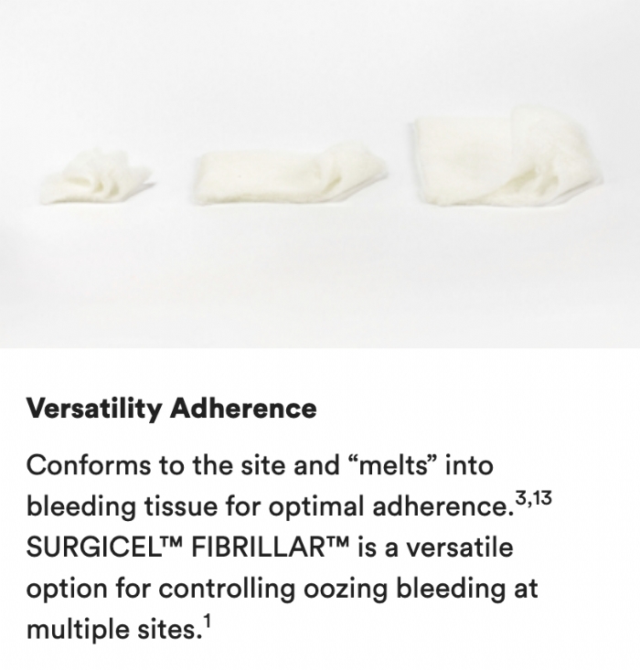 Ethicon SURGICEL® FIBRILLAR™ 2 × 4in (5.1 × 10.2cm) Absorbable Hemostat – Oxidised Regenerated Cellulose – 411962 (Box of 10)