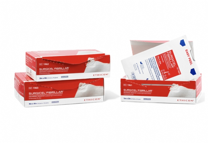 Ethicon SURGICEL® FIBRILLAR™ 4 × 4in (10.2 × 10.2cm) Absorbable Hemostat – Oxidised Regenerated Cellulose – 411963 (Box of 10)