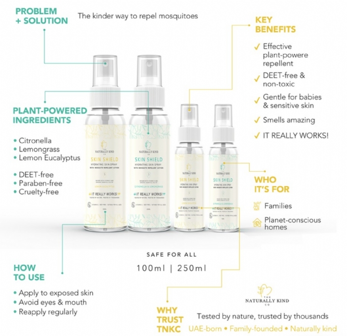 Skin Shield Citronella & Lemongrass Hydrating Insect Repellent Spray 250ml