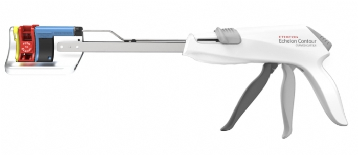 ECHELON CONTOUR™ Curved Cutter GCS40B 40mm Stapler with Blue Reload – Regular Tissue