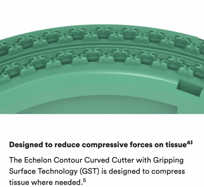 ECHELON CONTOUR™ Curved Cutter GCS40B 40mm Stapler with Blue Reload – Regular Tissue