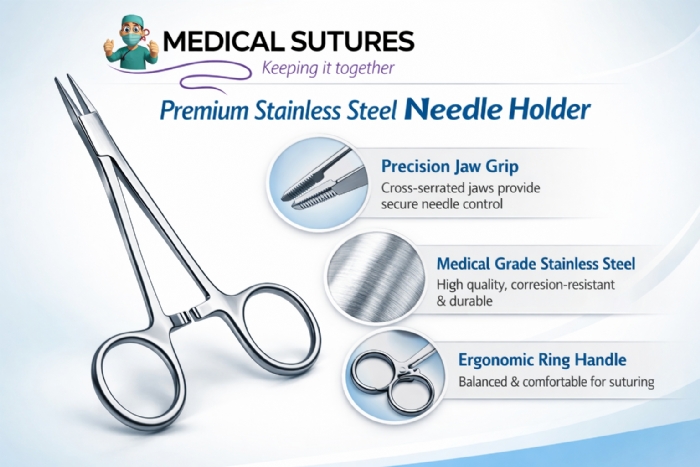 Professional Suturing Practice Kit – 3 Layer Silicone Suture Training Pad & Surgical Instruments