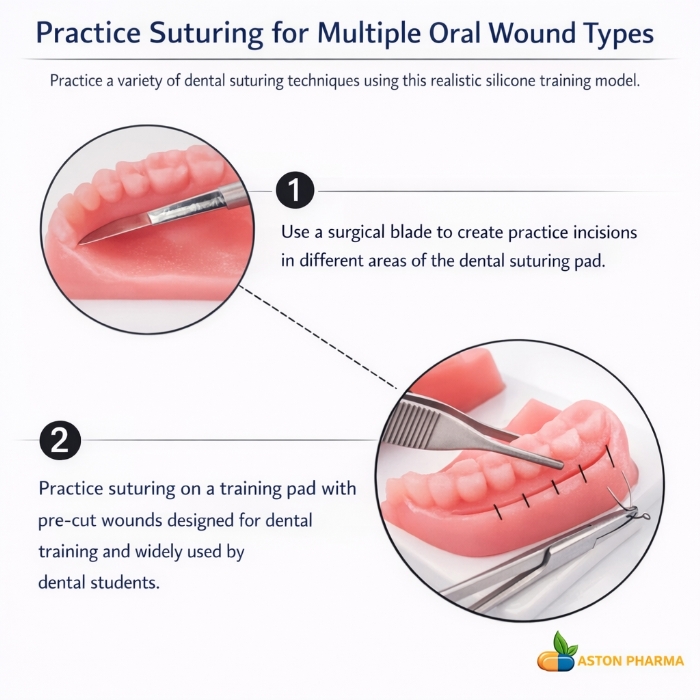 Dental Suturing Practice Model – Silicone Oral Surgery Training Pad