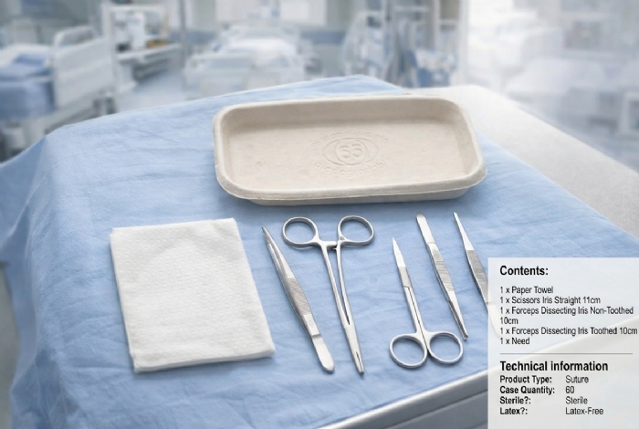 Sterile Minor Surgery Suture Pack - Bronze Fine Suturing Kit (Latex-Free)