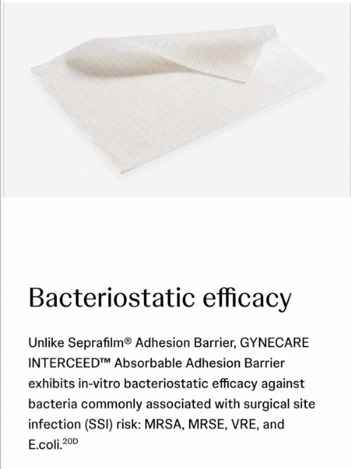 INTERCEED™ (TC7) Absorbable Adhesion Barrier 7.6cm x 10.2cm – Box of 10 – M4350