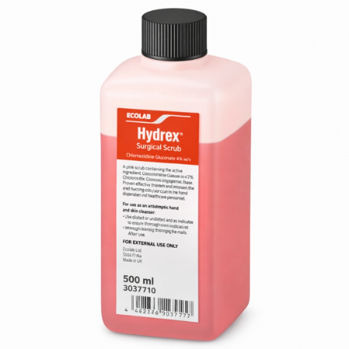 Hydrex Surgical Scrub 500ml – Chlorhexidine Antimicrobial Skin Cleanser 4%