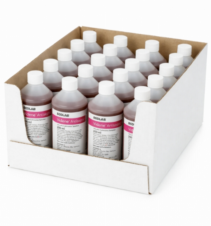 Videne Antiseptic Solution 200ml – Povidone-Iodine Skin & Wound Disinfectant
