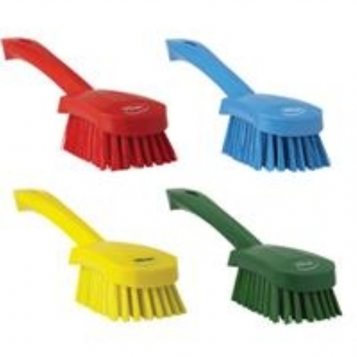 4192 Vikan Hygienic Short Handle Stiff Bristle Washing Brush