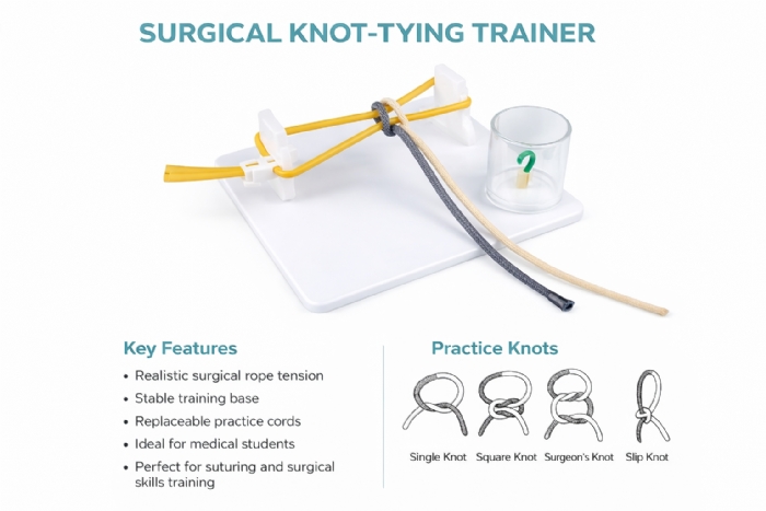 Surgical Knot-Tying Practice Kit – Medical Suturing & Knot Training Simulator