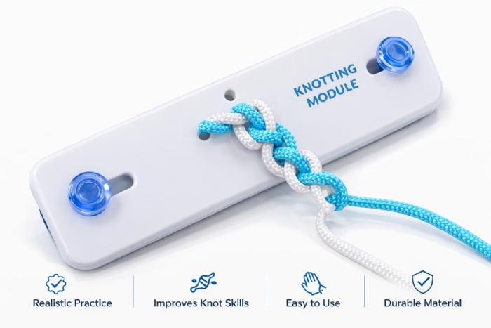 Pocket-Size Surgical Knot-Tying Trainer – Portable Suturing Practice Simulator