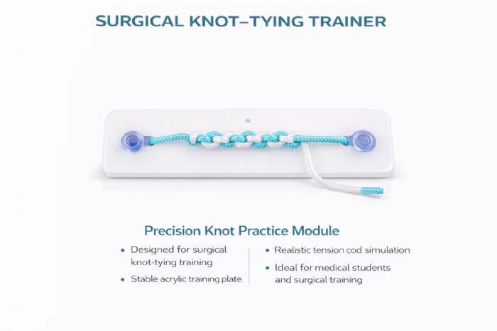 Pocket-Size Surgical Knot-Tying Trainer – Portable Suturing Practice Simulator