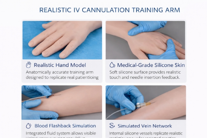 Medical Injection Training Arm – Venipuncture & IV Injection Practice Simulator