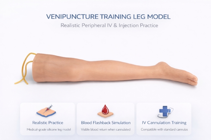 Medical Venipuncture Training Leg – IV Injection & Phlebotomy Practice Simulator