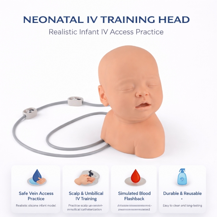 Infant Head IV Injection & Scalp Venipuncture Training Model – Neonatal Clinical Skills Simulator