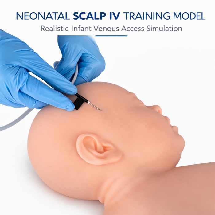 Infant Head IV Injection & Scalp Venipuncture Training Model – Neonatal Clinical Skills Simulator