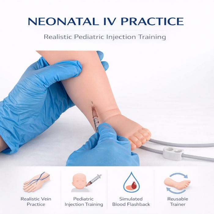 Infant IV Leg Venipuncture Training Model – Neonatal Phlebotomy & IV Injection Practice