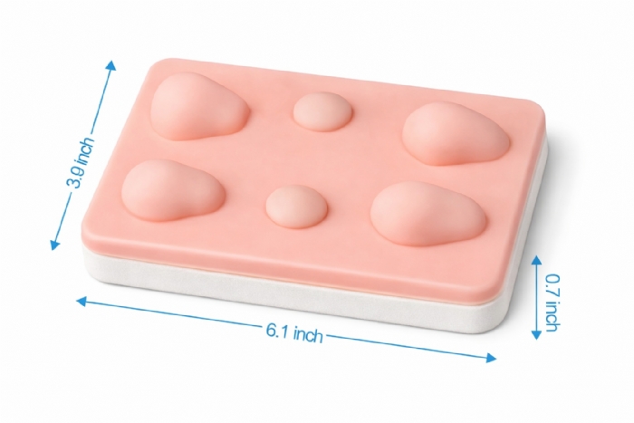 Simulated Skin Suture Pad for Incision & Drainage (I&D) Training – Abscess & Cyst Surgical Skills Practice Model