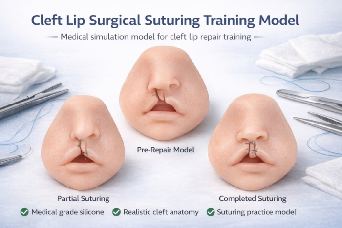 Cleft Lip Surgical Suturing Training Model – Silicone Cleft Lip Repair Practice Simulator