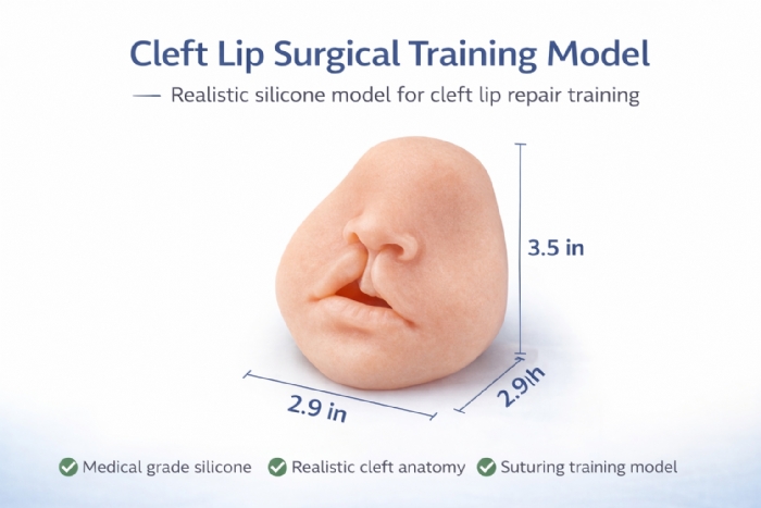 Cleft Lip Surgical Suturing Training Model – Silicone Cleft Lip Repair Practice Simulator