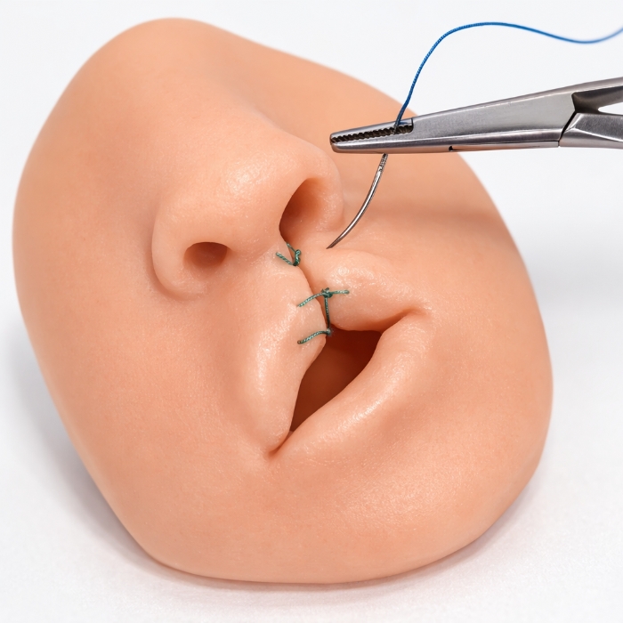 Cleft Lip Surgical Suturing Training Model – Silicone Cleft Lip Repair Practice Simulator