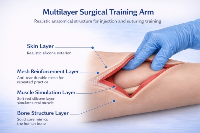 Hand Surgery Suturing Training Model – Silicone Hand Surgical Skills Simulator