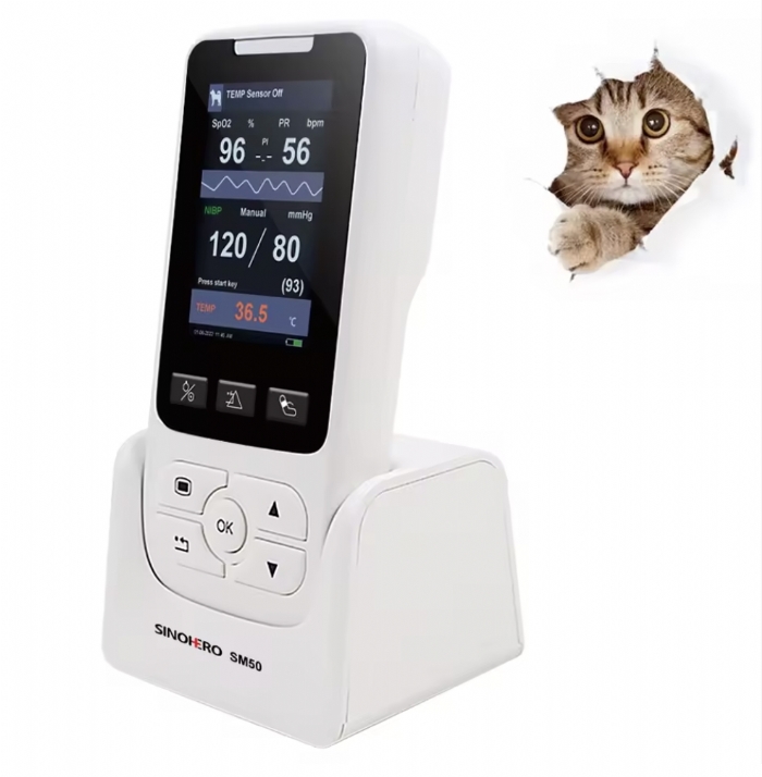 Portable Veterinary Vital Signs Monitor – Animal SpO2, NIBP Blood Pressure, Pulse Rate & Temperature Monitor – Handheld Vet Patient Monitor UK