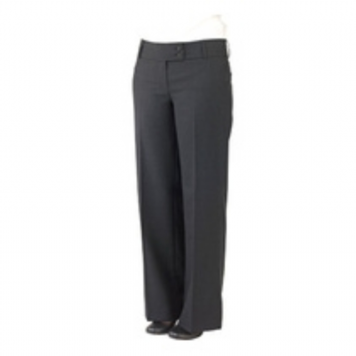 Ladies Brompton Polywool Suit Flared Trousers Charcoal Grey Size 8-20