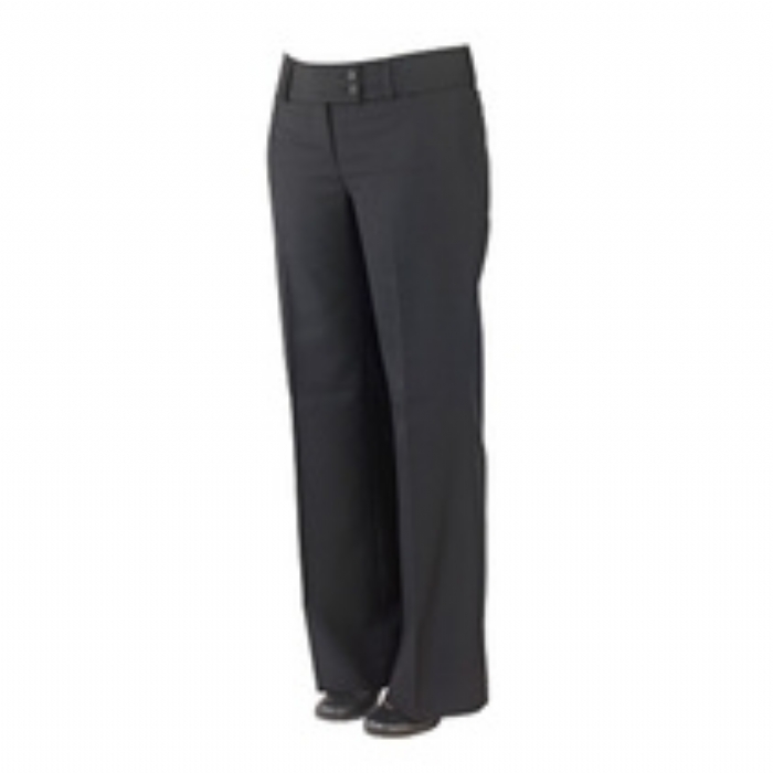 Ladies Brompton Polywool Suit Flared Trousers Black Size 8-20