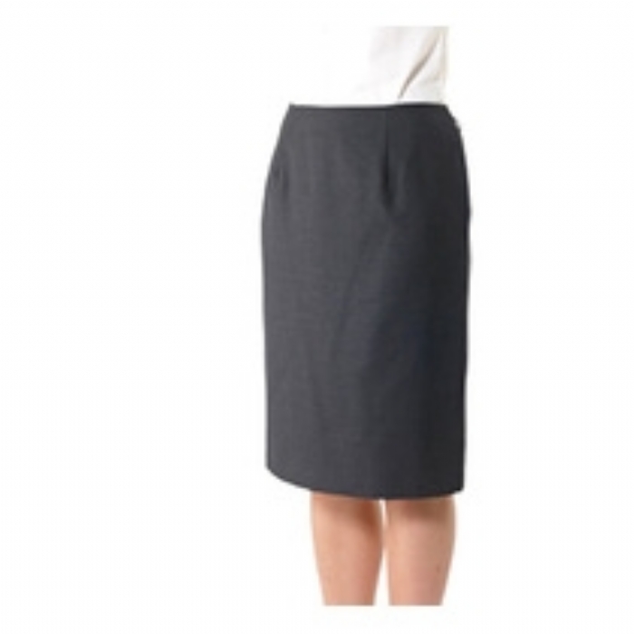 Ladies Astoria Polywool Suit Skirt - Charcoal Grey