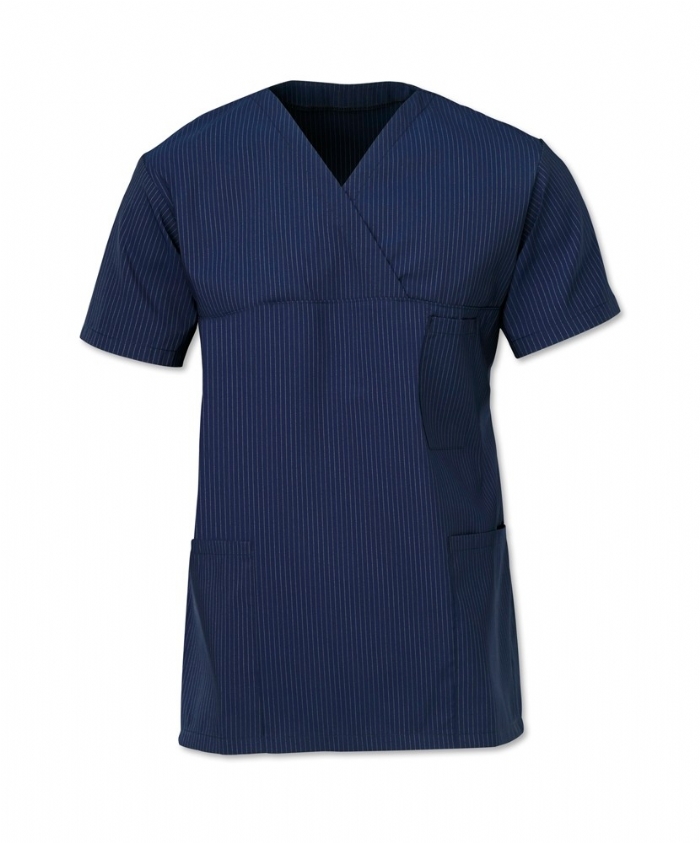 Anti-microbial Scrub Tunic Sailor Navy/Silver