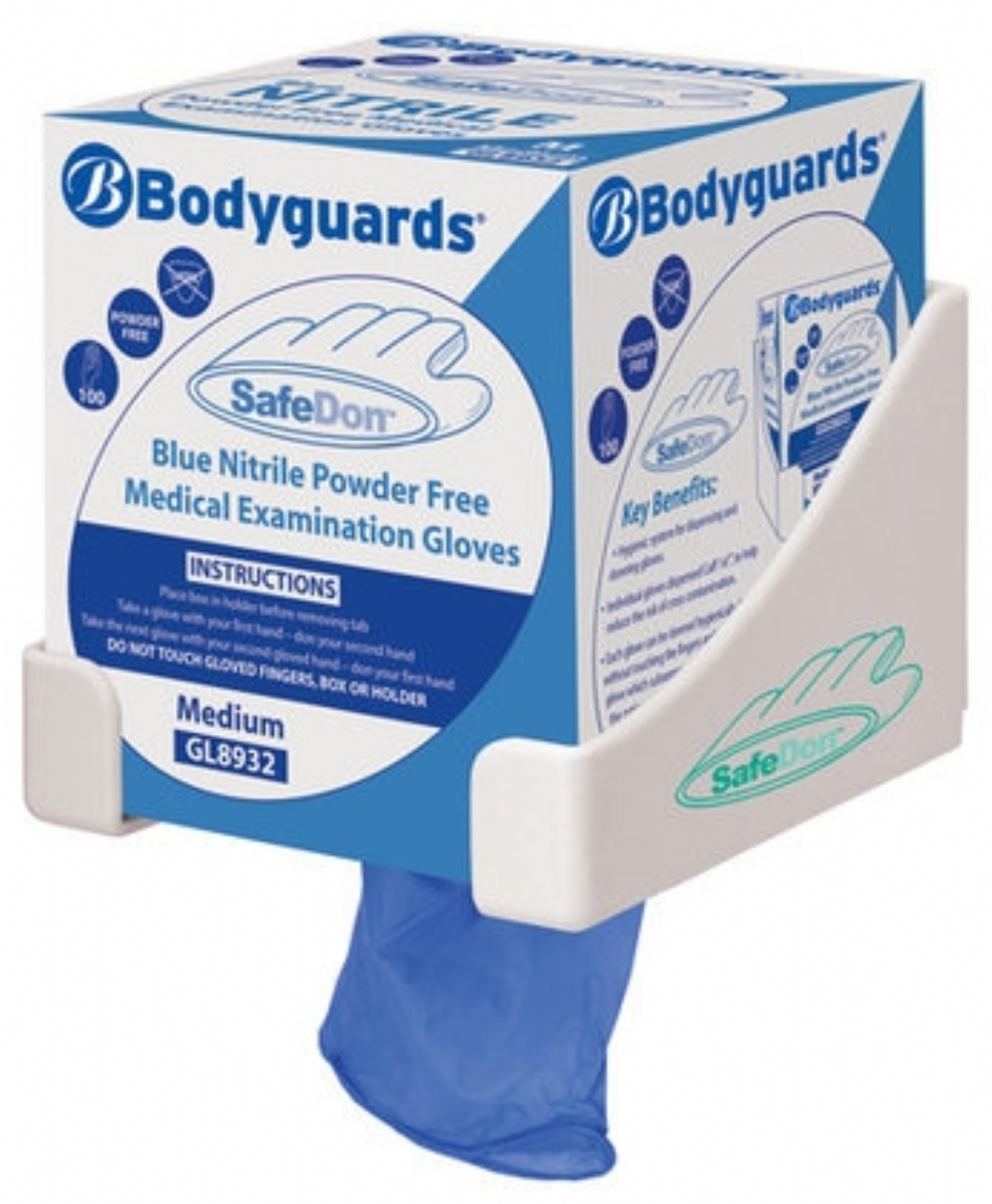 GL893 Bodyguards SafeDon Blue Nitrile (PF) Gloves Aston Pharma