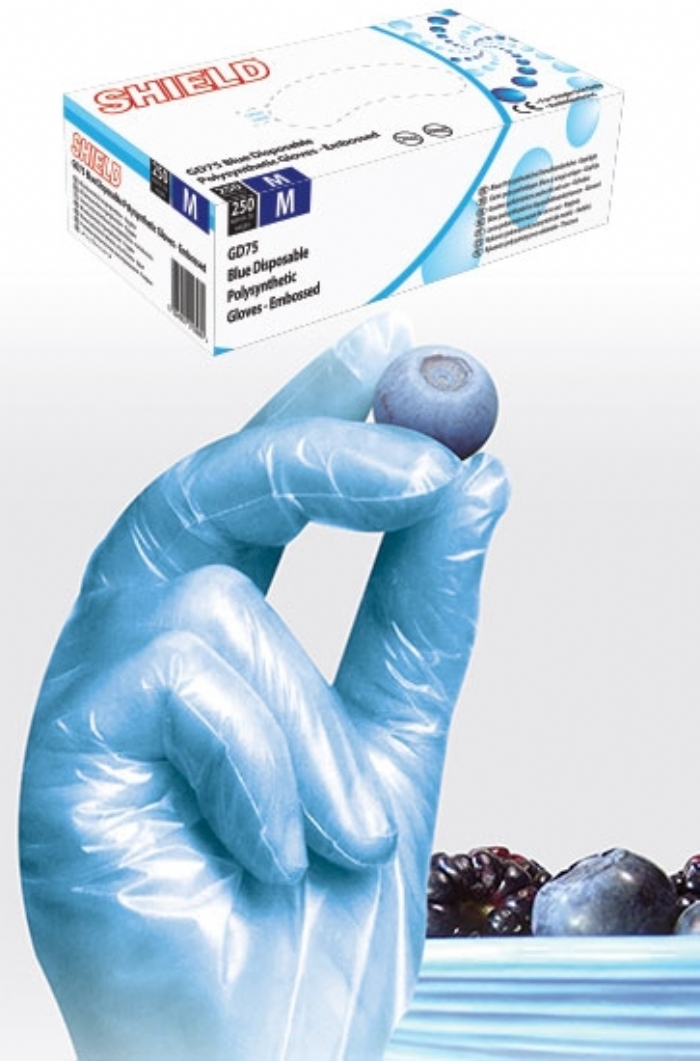 GD75 Blue Powder Free Polysynthetic Gloves