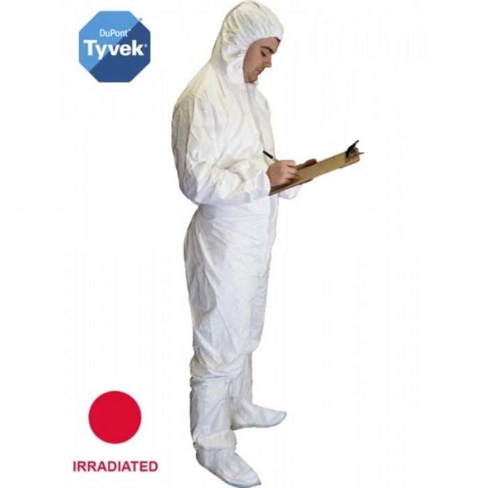 Style No. 6017 - Sterile Tyvek Coverall w/feet - Type 5/6