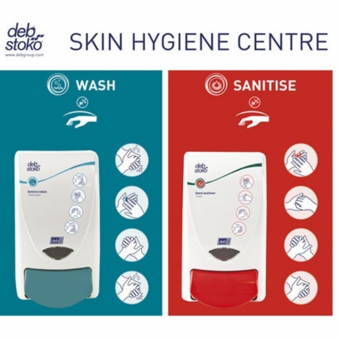 Deb Stoko 2-Step Wash & Sanitise Board + 2 x 1L Dispensers