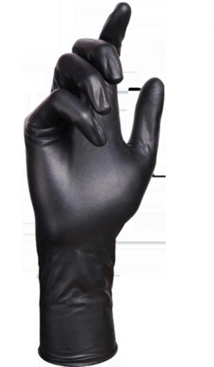 Select Black Latex Powder Free Extended Cuff Gloves Aston Pharma