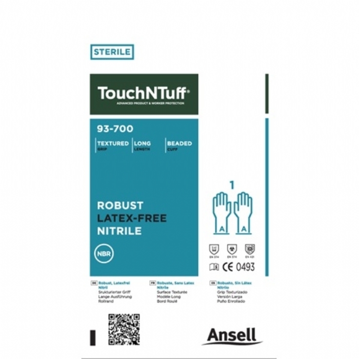 Ansell TouchNTuff® 93-700 Sterile Nitrile Gloves