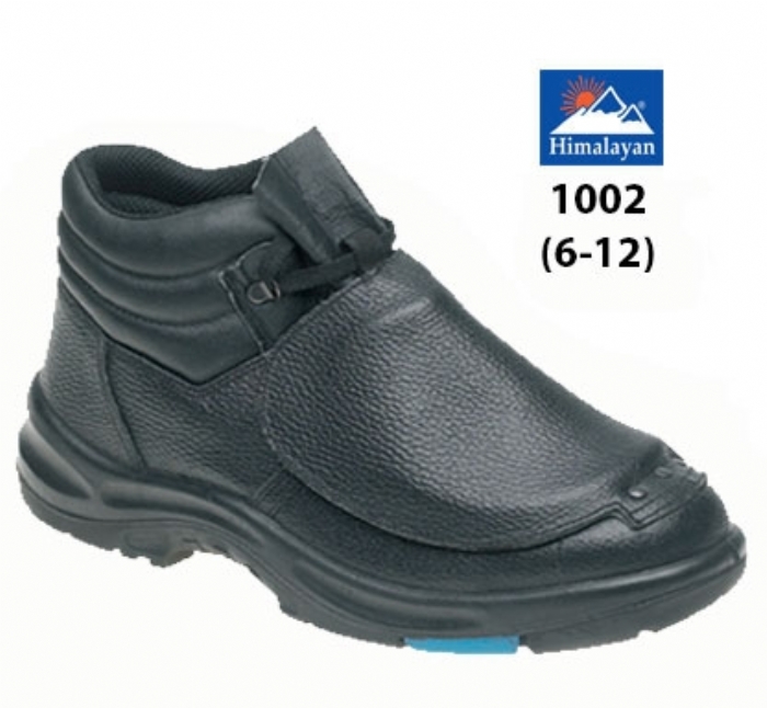 HIMALAYAN Black Leather Metatarsal Safety Boot with Midsole
