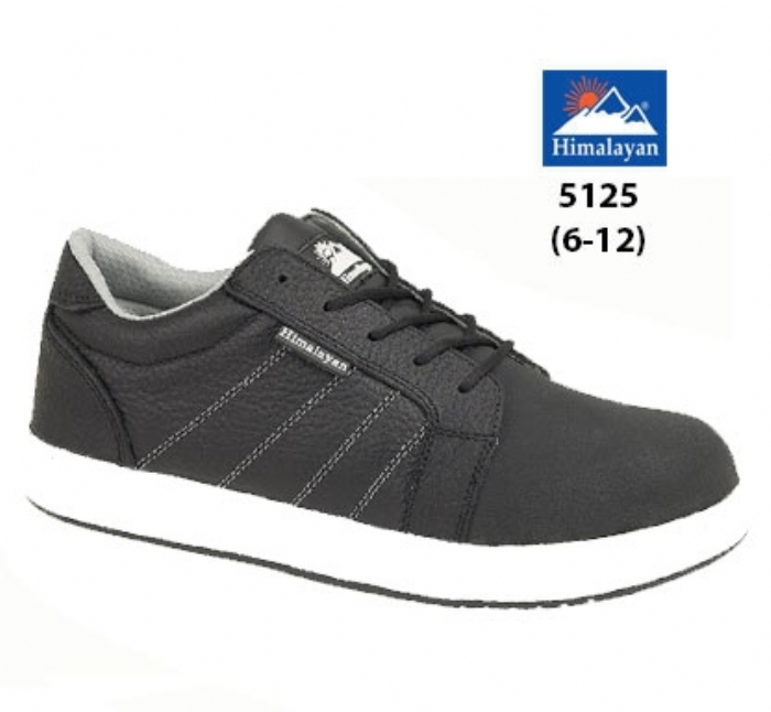 HIMALAYAN  Black Leather Iconic Skater Shoe with Midsole