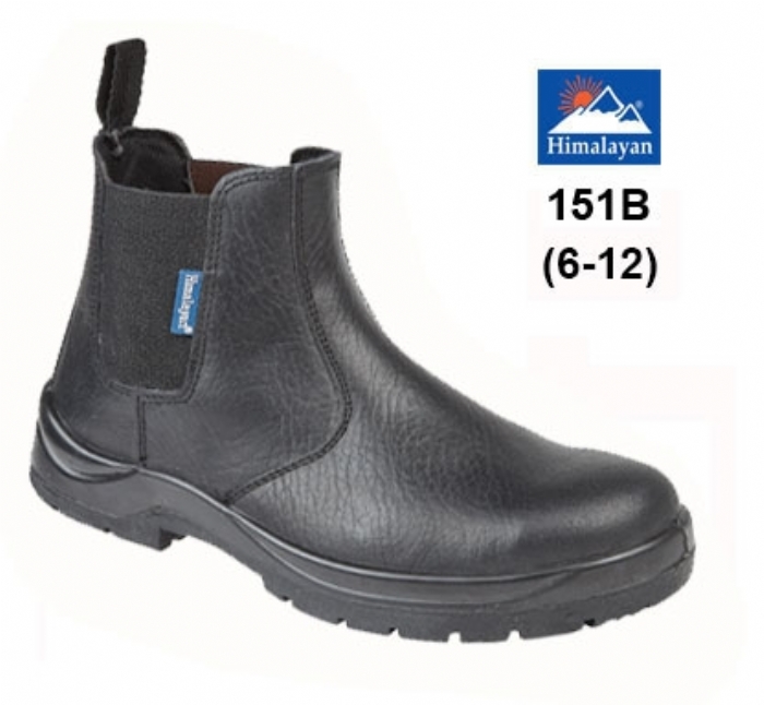 HIMALAYAN Black Leather Dealer Safety Boot with Dual Density Sole & Midsole