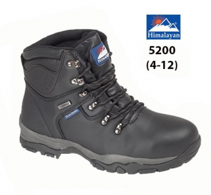 HIMALAYAN Black Leather Fully Waterproof Safety Boot